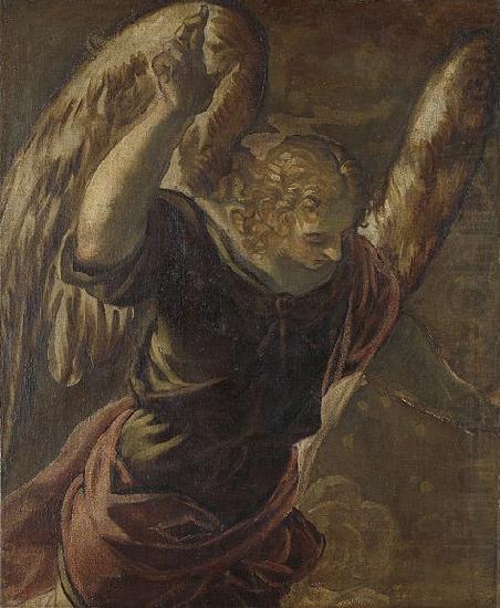 Annunciation; the Angel, Jacopo Tintoretto